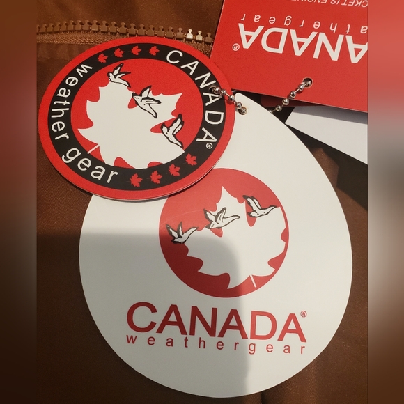 Canada Weather Gear Brown Hooded Puffer Jacket Mens - Picture 9 of 12